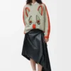 Sweater in wool White/Orange/Blue Sweater in wool White/Orange/Blue