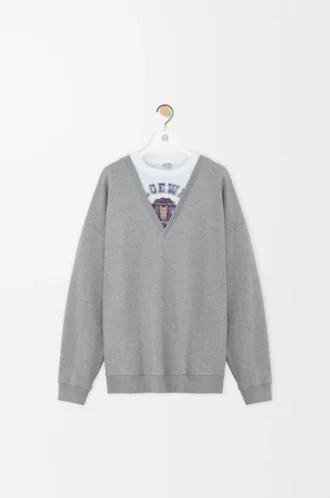 Sweatshirt in cotton Grey Melange