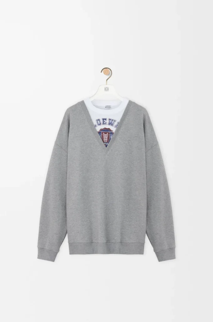 Sweatshirt in cotton Grey Melange Sweatshirt in cotton Grey Melange