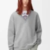Sweatshirt in cotton Grey Melange Sweatshirt in cotton Grey Melange