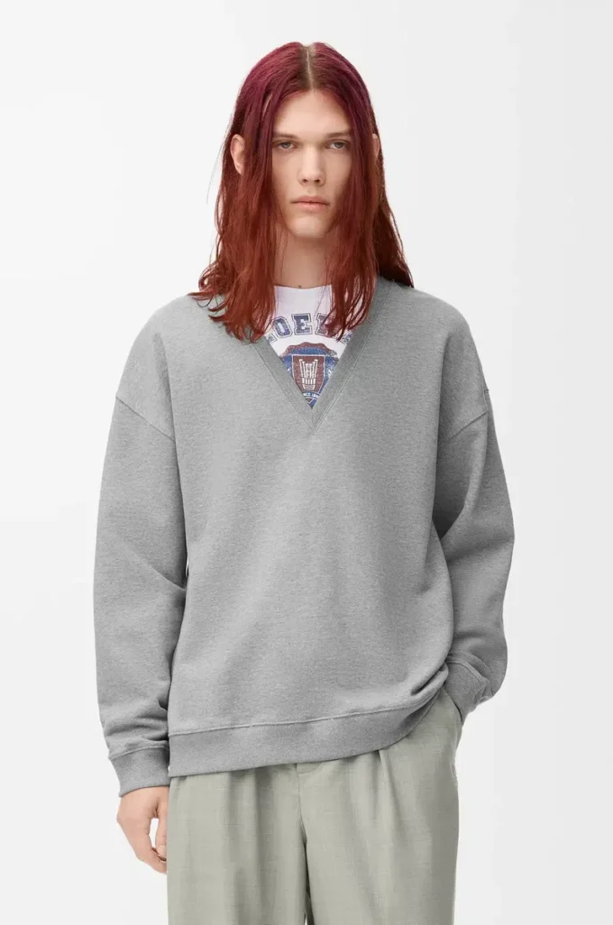 Sweatshirt in cotton Grey Melange Sweatshirt in cotton Grey Melange