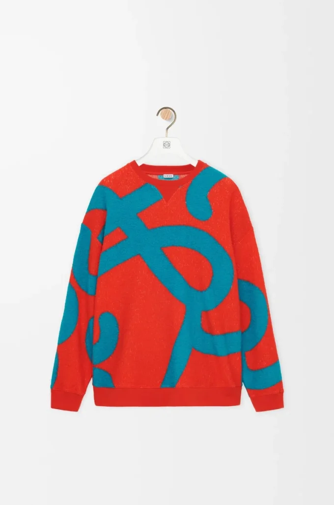 Sweatshirt in wool and cotton Blue/Orange Sweatshirt in wool and cotton Blue/Orange