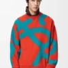 Sweatshirt in wool and cotton Blue/Orange Sweatshirt in wool and cotton Blue/Orange