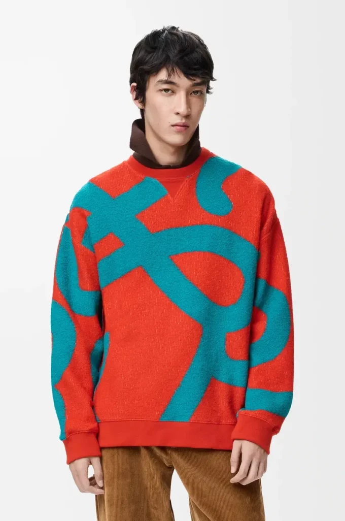 Sweatshirt in wool and cotton Blue/Orange Sweatshirt in wool and cotton Blue/Orange