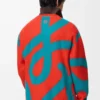 Sweatshirt in wool and cotton Blue/Orange Sweatshirt in wool and cotton Blue/Orange