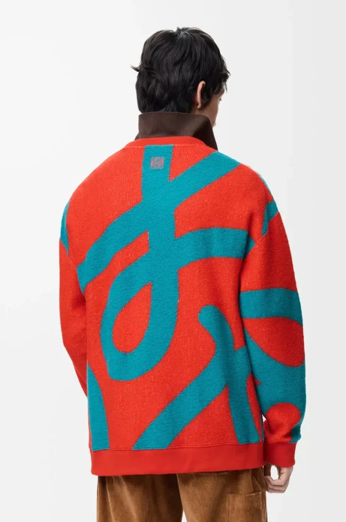 Sweatshirt in wool and cotton Blue/Orange Sweatshirt in wool and cotton Blue/Orange