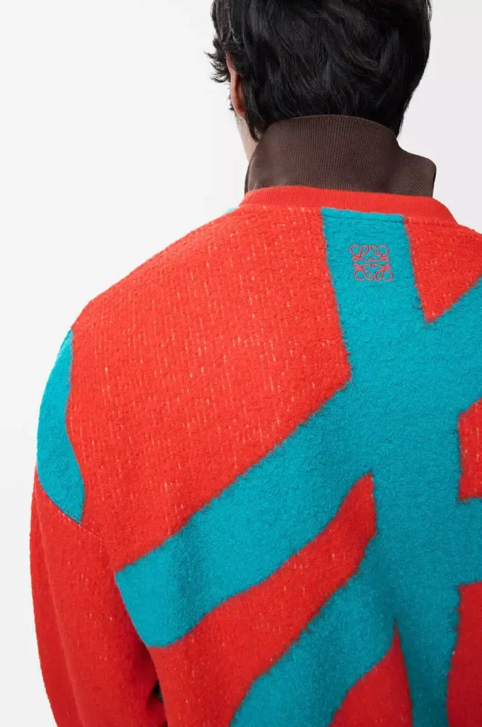 Sweatshirt in wool and cotton Blue/Orange Sweatshirt in wool and cotton Blue/Orange