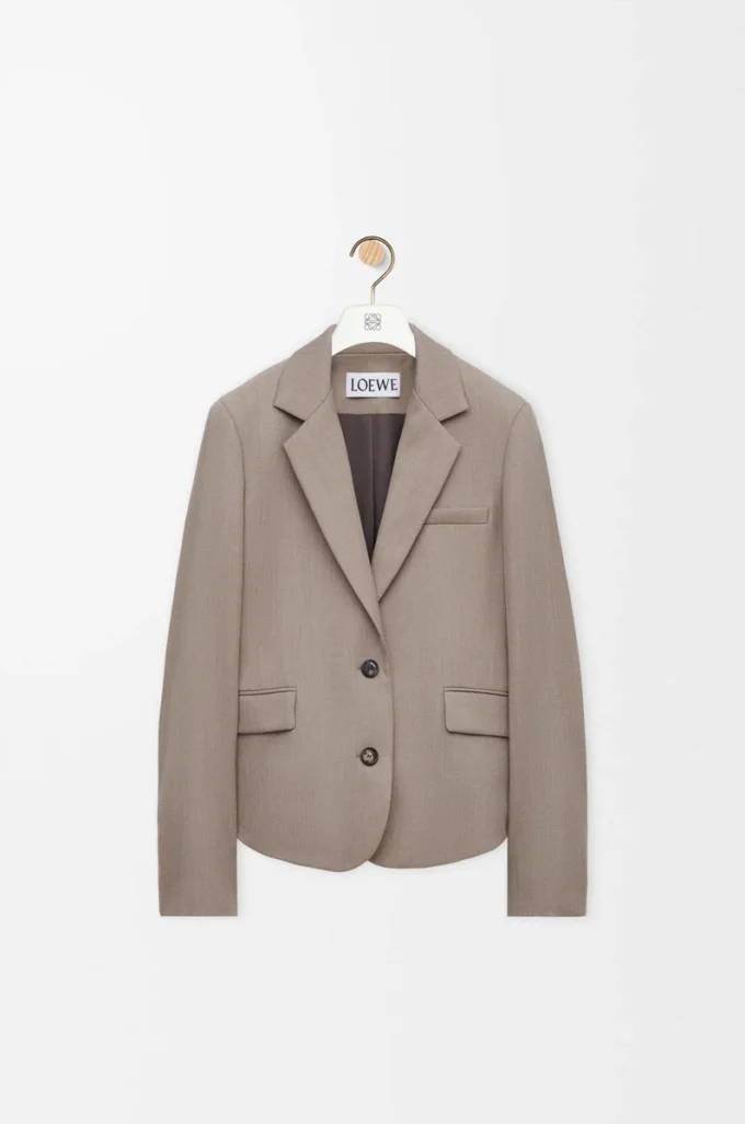 Tailored jacket in wool Beige Melange Tailored jacket in wool Beige Melange