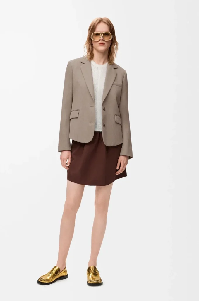Tailored jacket in wool Beige Melange Tailored jacket in wool Beige Melange