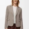 Tailored jacket in wool Beige Melange Tailored jacket in wool Beige Melange