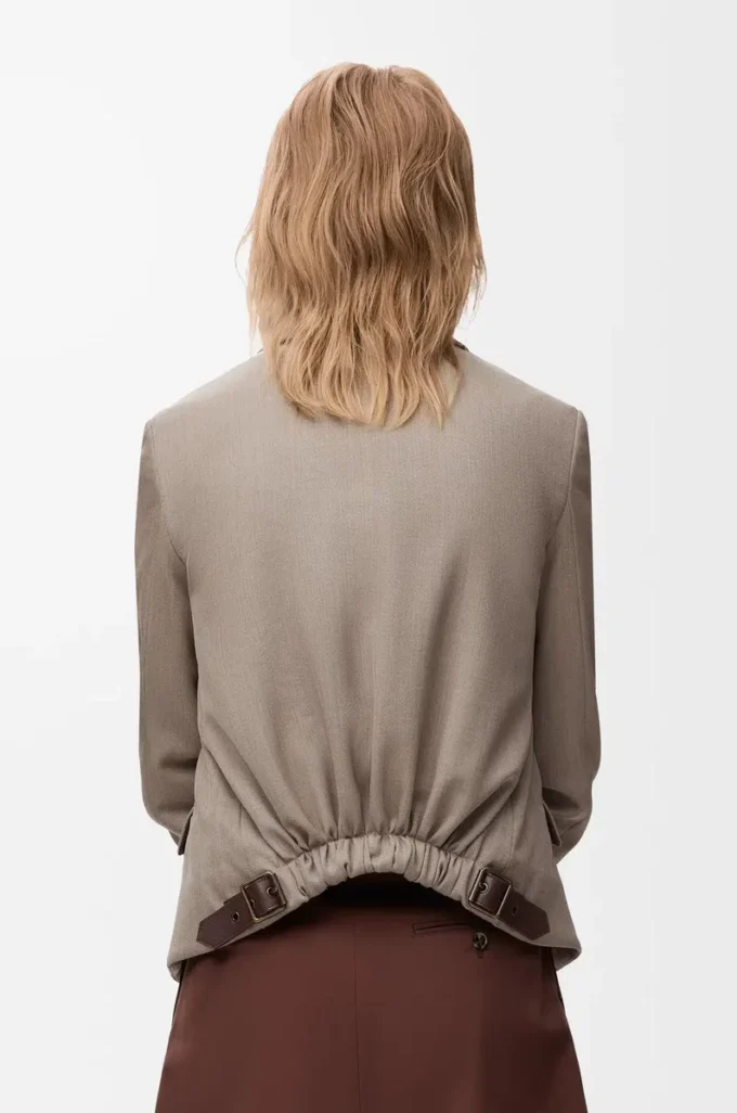 Tailored jacket in wool Beige Melange Tailored jacket in wool Beige Melange