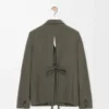 Tailored jacket in wool Khaki Green Tailored jacket in wool Khaki Green