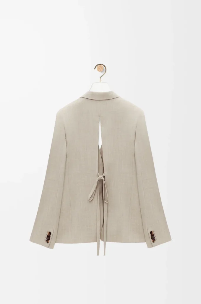 Tailored jacket in wool Light Beige Melange Tailored jacket in wool Light Beige Melange