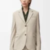 Tailored jacket in wool Light Beige Melange Tailored jacket in wool Light Beige Melange