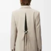 Tailored jacket in wool Light Beige Melange Tailored jacket in wool Light Beige Melange