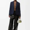 Tailored jacket in wool Navy Blue
