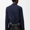 Tailored jacket in wool Navy Blue