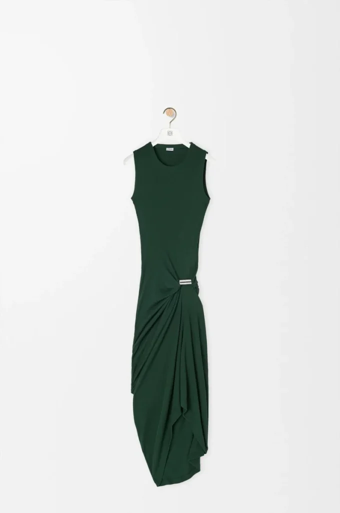 Tank dress in cotton Dark Green Tank dress in cotton Dark Green