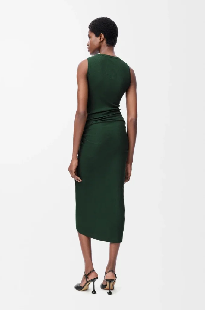 Tank dress in cotton Dark Green Tank dress in cotton Dark Green
