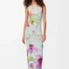Tank dress in silk and cotton Light Blue/Multicolor Tank dress in silk and cotton Light Blue/Multicolor