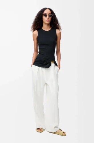 Tank top in cotton Black