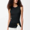 Tank top in cotton Black Tank top in cotton Black