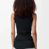 Tank top in cotton Black Tank top in cotton Black