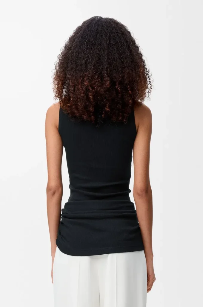 Tank top in cotton Black Tank top in cotton Black