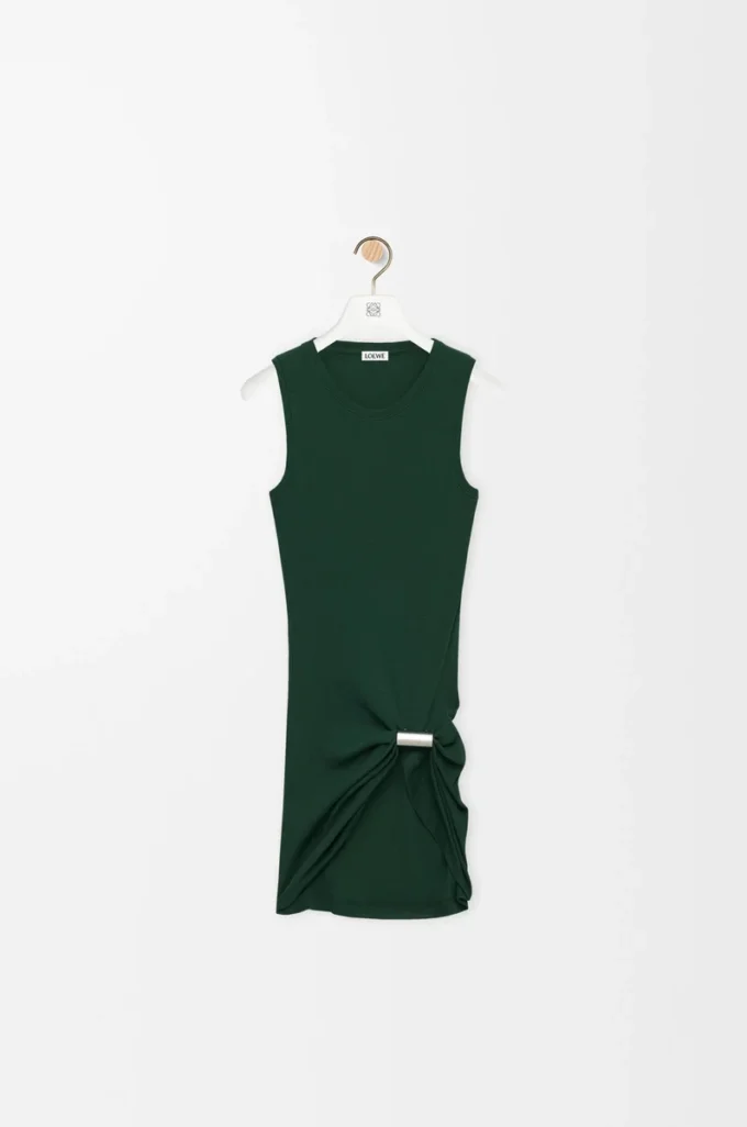Tank top in cotton Dark Green Tank top in cotton Dark Green