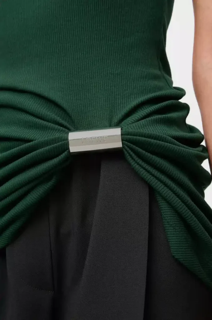 Tank top in cotton Dark Green Tank top in cotton Dark Green