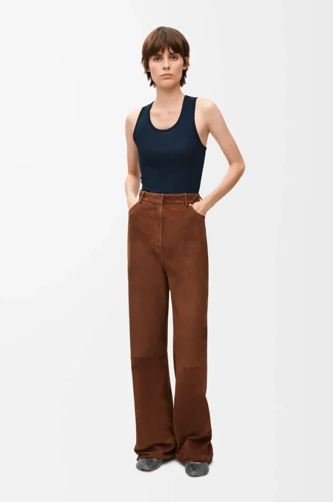 Tank top in silk Deep Marine Tank top in silk Deep Marine