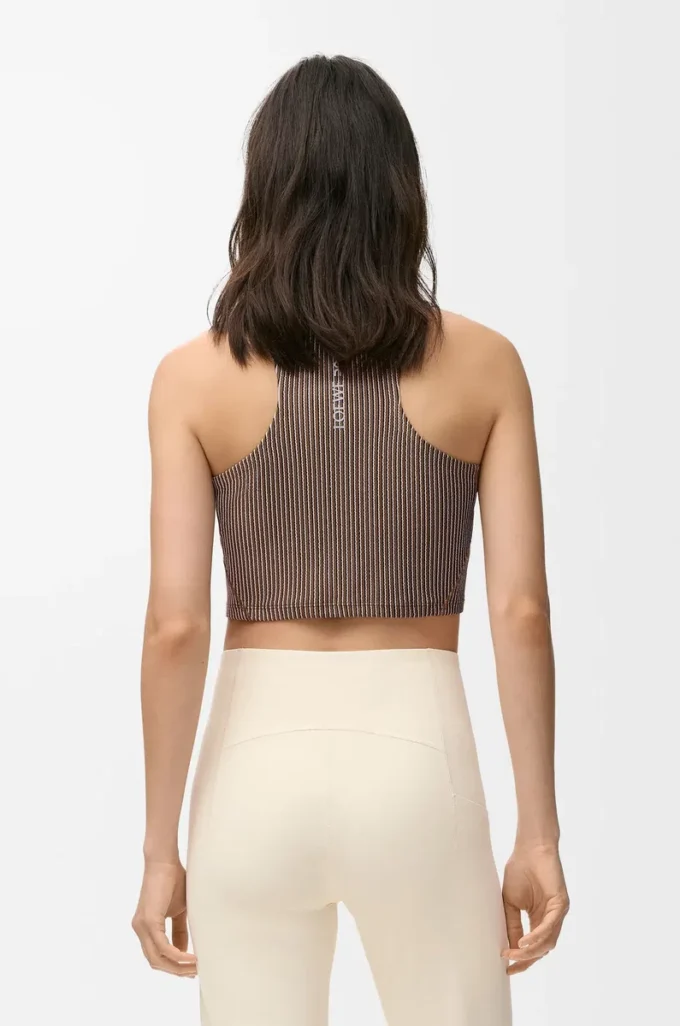Tank top in technical jersey Brown/Pink Tank top in technical jersey Brown/Pink