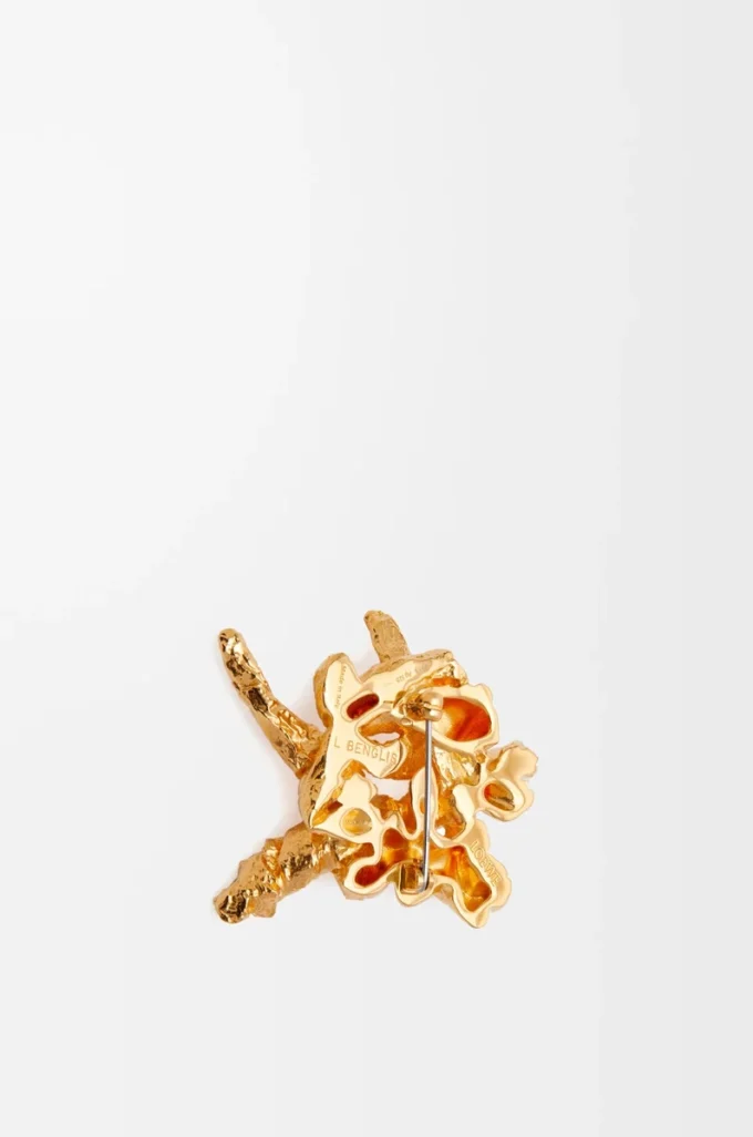 Tarantella brooch in sterling silver Gold Tarantella brooch in sterling silver Gold