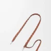 Thin braided strap in classic calfskin Tan