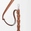 Thin braided strap in classic calfskin Tan
