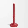 Tomato Leaves wax candleholder Red