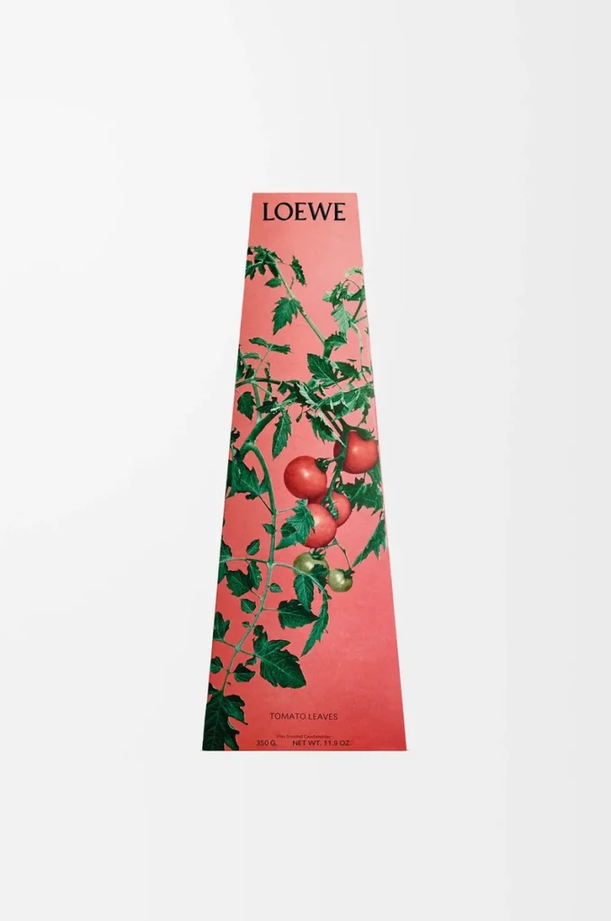 Tomato Leaves wax candleholder Red