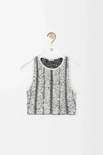 Top in wool White/Black