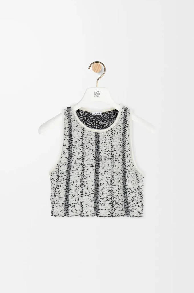 Top in wool White/Black Top in wool White/Black