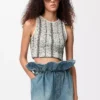 Top in wool White/Black Top in wool White/Black