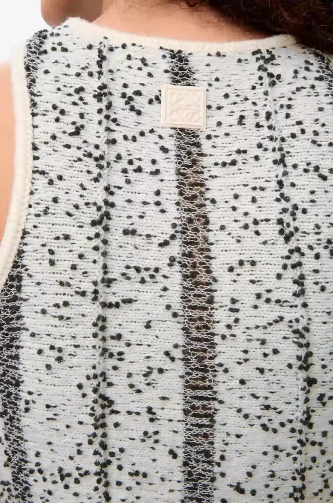 Top in wool White/Black Top in wool White/Black