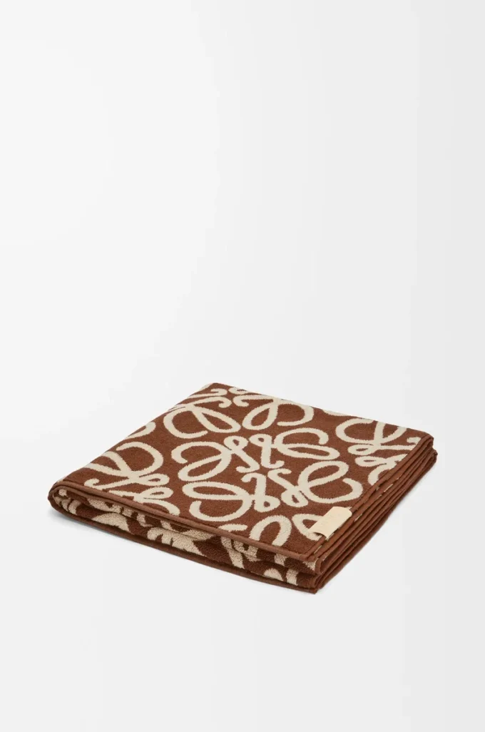 Towel in cotton Brown/Beige Towel in cotton Brown/Beige