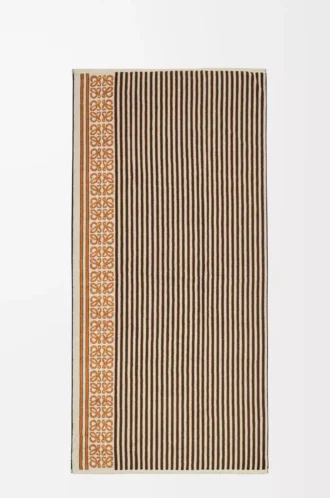 Towel in cotton Brown/Multicolor