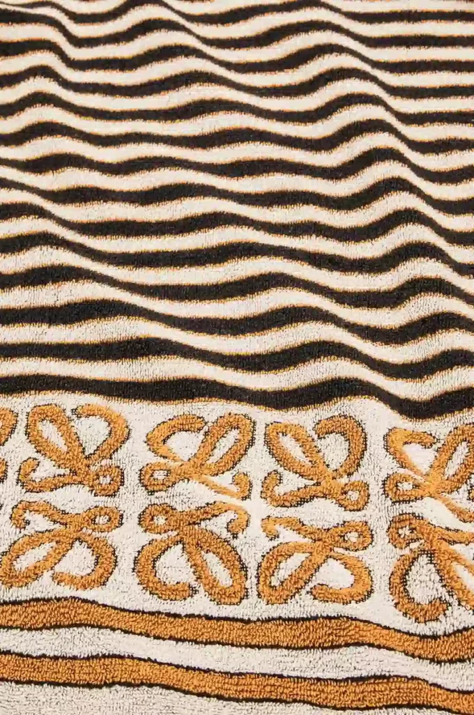 Towel in cotton Brown/Multicolor Towel in cotton Brown/Multicolor