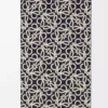 Towel in cotton Navy Blue/Beige Towel in cotton Navy Blue/Beige