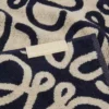 Towel in cotton Navy Blue/Beige Towel in cotton Navy Blue/Beige