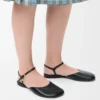 Toy ankle strap ballerina in lambskin Black Toy ankle strap ballerina in lambskin Black