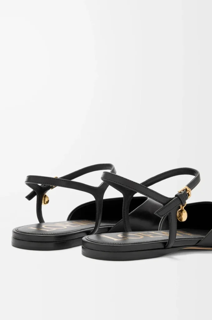 Toy ankle strap ballerina in lambskin Black Toy ankle strap ballerina in lambskin Black