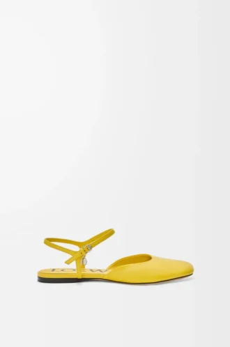 Toy ankle strap ballerina in lambskin Dandelion