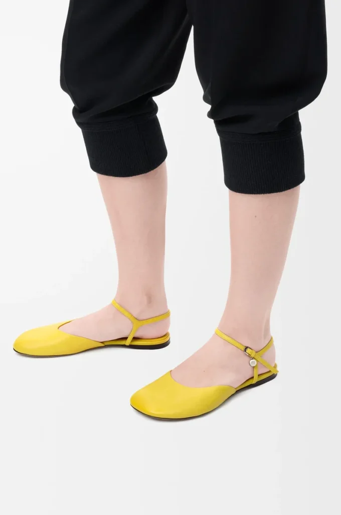 Toy ankle strap ballerina in lambskin Dandelion Toy ankle strap ballerina in lambskin Dandelion